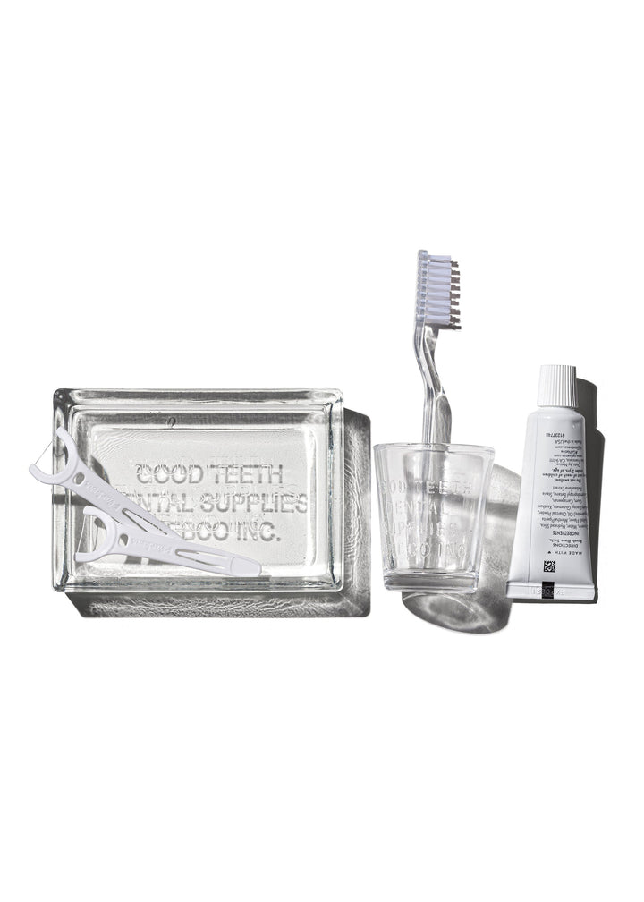 Recycled Glass Toothbrush Holder | GOOD TEETH Stand |NZ – RE:FORM