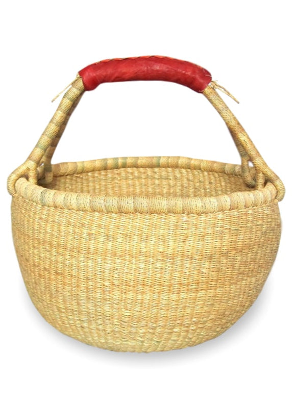 Round Bolga Basket – Large Diameter 42-45cm