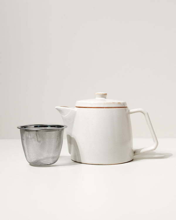 Japanese Mino-yaki Stoneware Teapot, 500ml - White