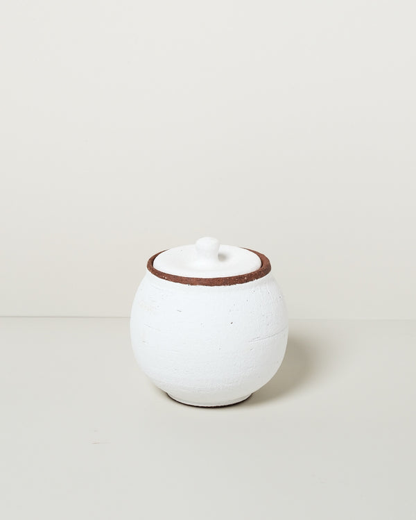 Japanese Ceramic Salt Jar – White (Small)