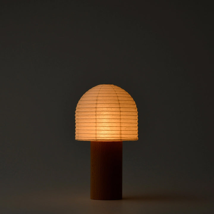 Washitsu Light Japanese Washi Lamp - Bell | Ash Wood Rechargeable Light NZ – RE:FORM
